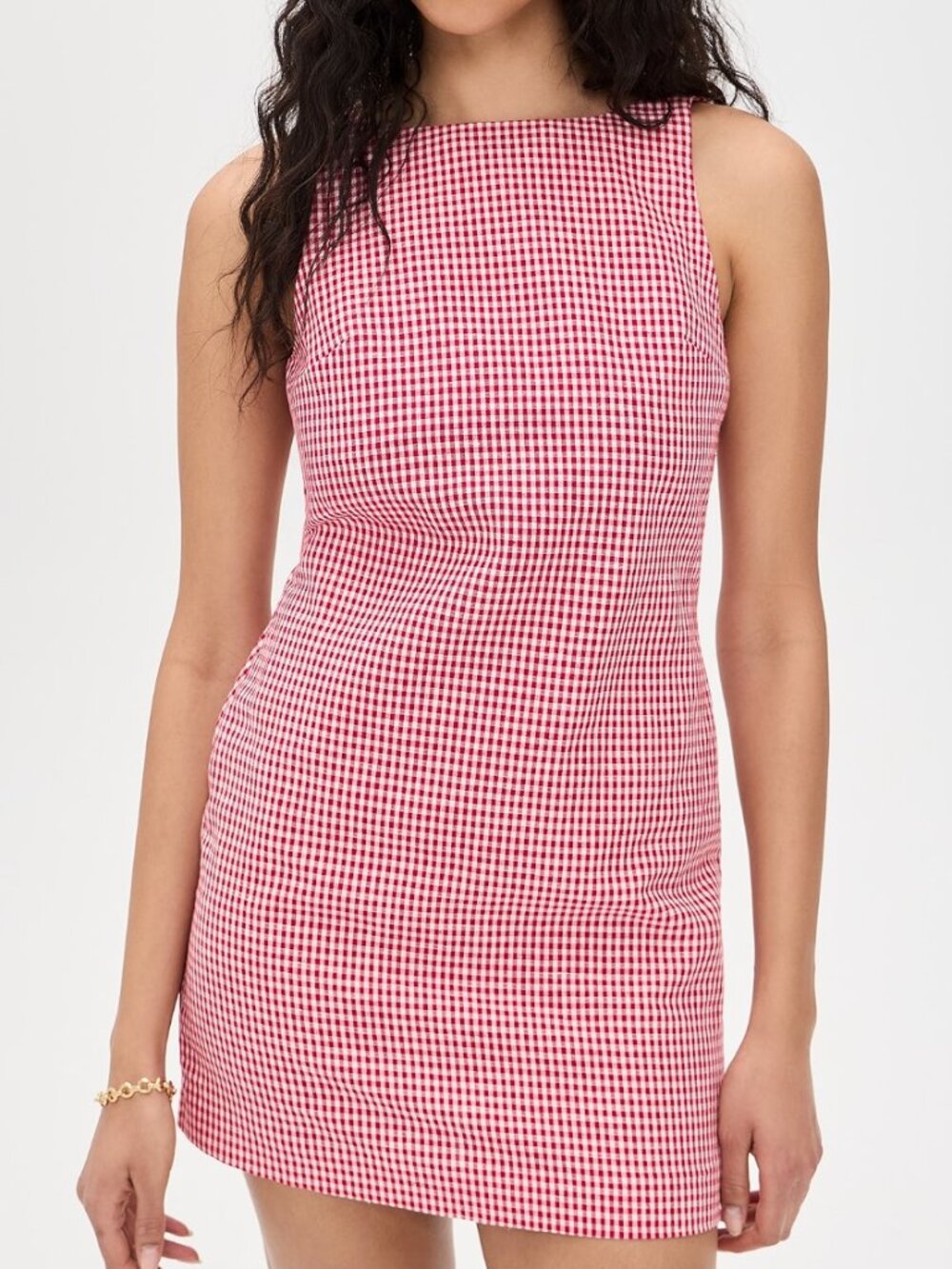 O.P.T Jasmine Red Gingham Dress